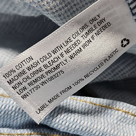 Universal Thread Wide Leg Paper Bag Jeans Womens Size 4 Light Wash Denim Pants - Picture 5 of 7